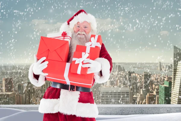 Santa carries few presents — Stock Photo, Image