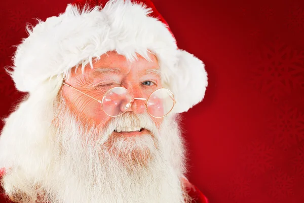 Weihnachtsmann zwinkert — Stockfoto