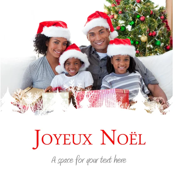 Exploitation familiale cadeaux de Noël — Photo