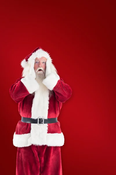 Santa is shocked to camera — Stock Photo, Image