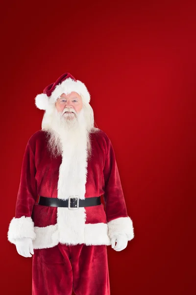 Jolly Santa sorrindo para a câmera — Fotografia de Stock