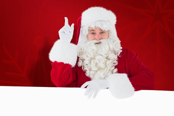 Sorrindo Papai Noel fazendo um gesto — Fotografia de Stock