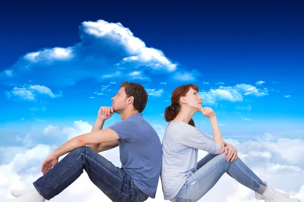 Couple sitting together — Stock Photo, Image