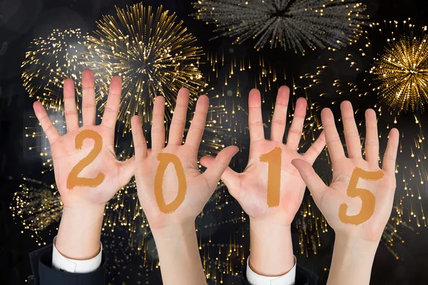 Composite image of business peoples hands — Stock Photo, Image