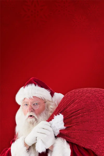 Babbo Natale si prende cura di sacco — Foto Stock