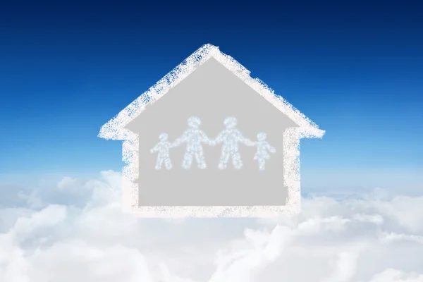 Cloud in shape of family — Stock Photo, Image