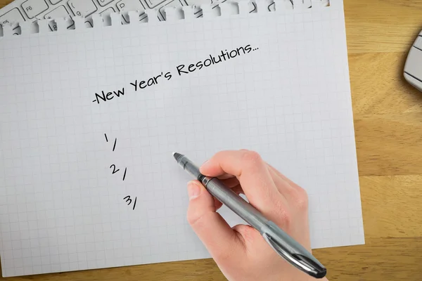 Composite image of new years resolutions — Stock Photo, Image