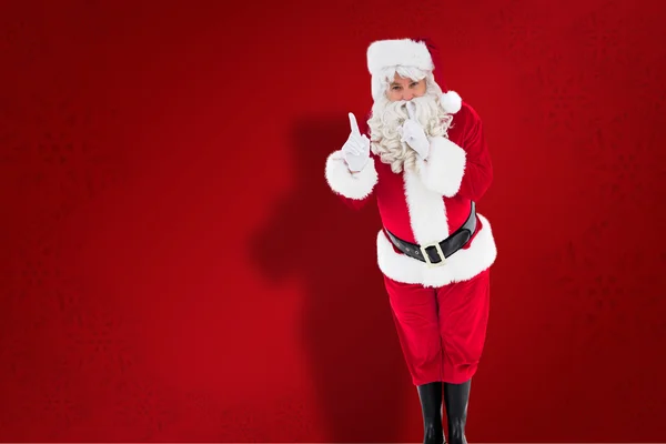 Imagen compuesta de Santa Claus guardando un secreto —  Fotos de Stock