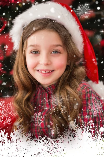 Festive little girl smiling Royalty Free Stock Photos