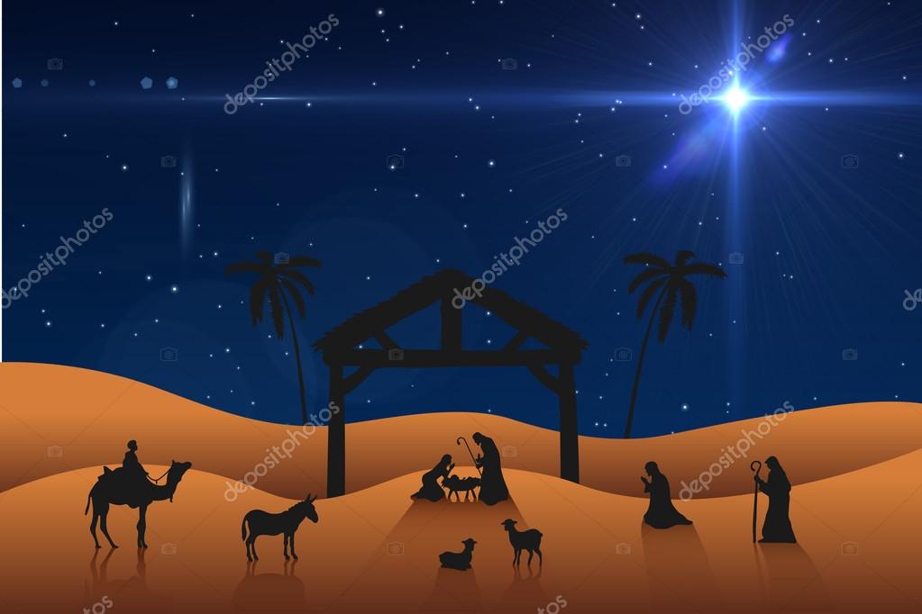 Nativity scene against bright star — Stock Photo © Wavebreakmedia #62474029