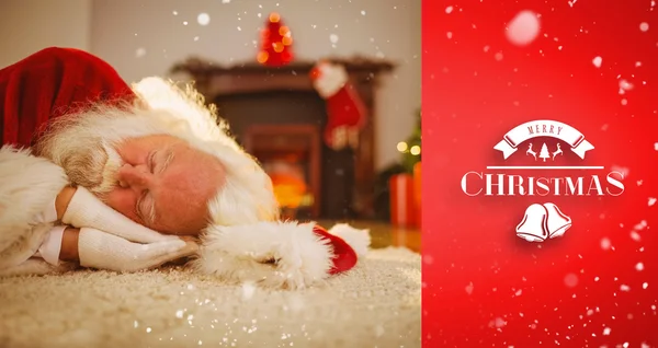 Santa claus resting on rug — Stock Photo, Image