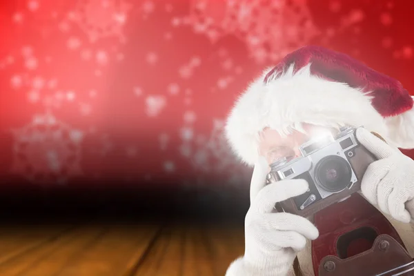 Babbo Natale sta scattando foto — Foto Stock