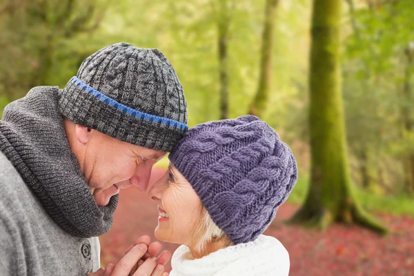 Casal de inverno maduro — Fotografia de Stock