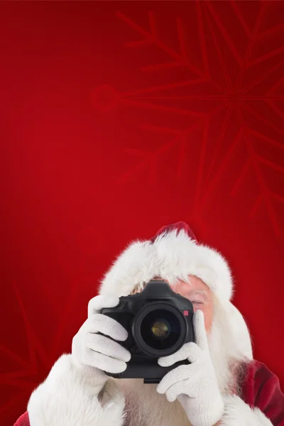 圣诞老人拍的照片 — 图库照片
