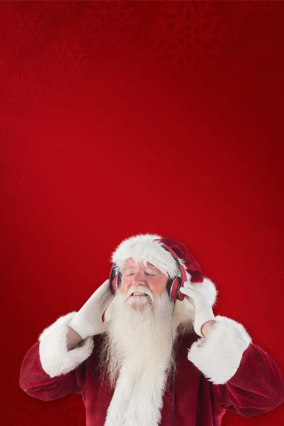 산타 클로스 즐기는 음악 — 스톡 사진