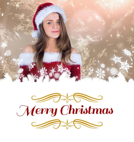 Santa girl smiling at camera — Stock Photo, Image