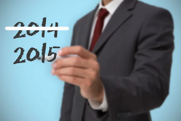 Classy businessman holding a marker — Stock Photo, Image