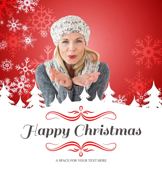 Happy winter blonde — Stock Photo, Image