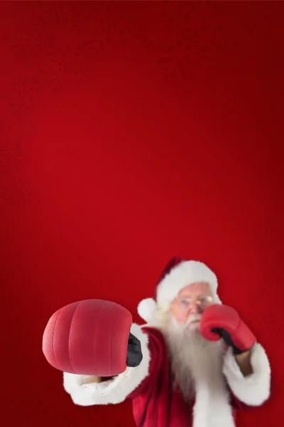 Weihnachtsmann schlägt mit rechts zu — Stockfoto