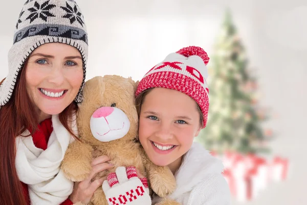 Zusammengesetztes Bild von Mutter und Tochter — Stockfoto