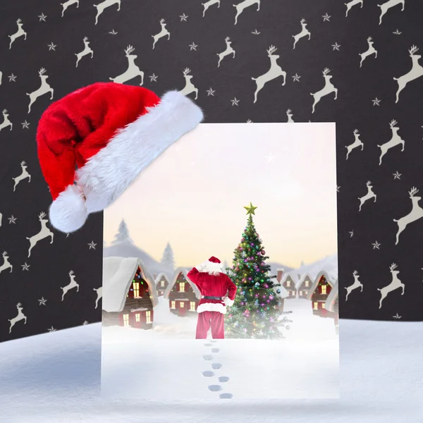 Santa dodání představuje pro vesnice — Stock fotografie