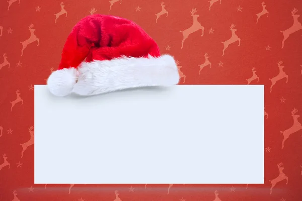 Santa kapelusz na plakat — Zdjęcie stockowe