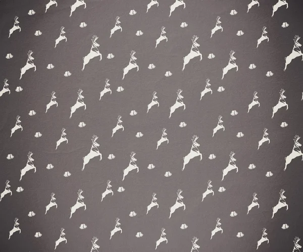 Grey and white reindeer pattern wallpaper — Stock Photo, Image