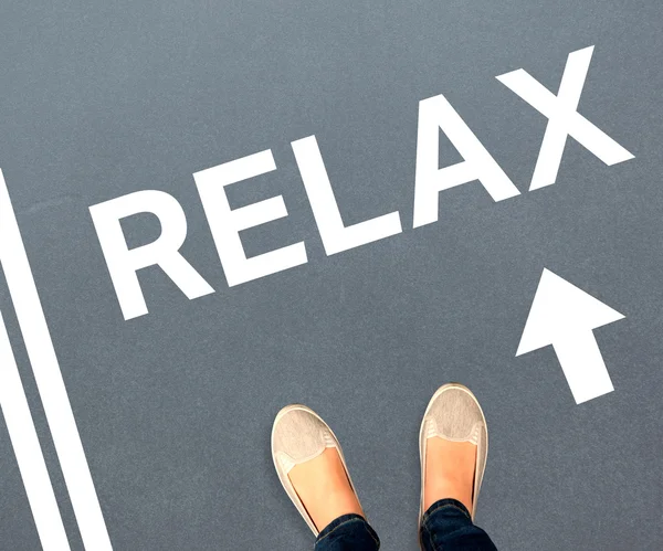 Composite image of casually dressed womans feet — Stock Photo, Image