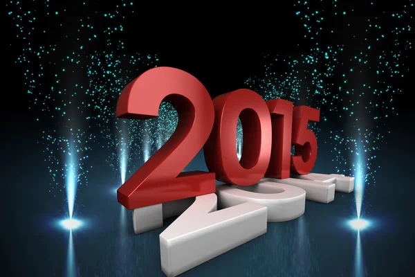Composite image of 2015 squashing 2014 — Stock Photo, Image