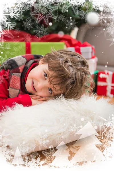 Festive little boy smiling — Stock Photo, Image