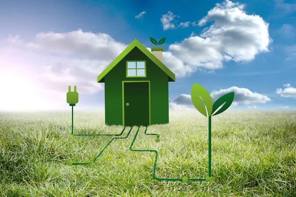 Clean energy house — Stock Photo, Image