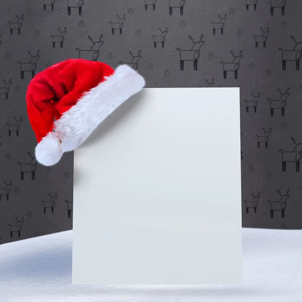 Santa topi di poster — Stok Foto