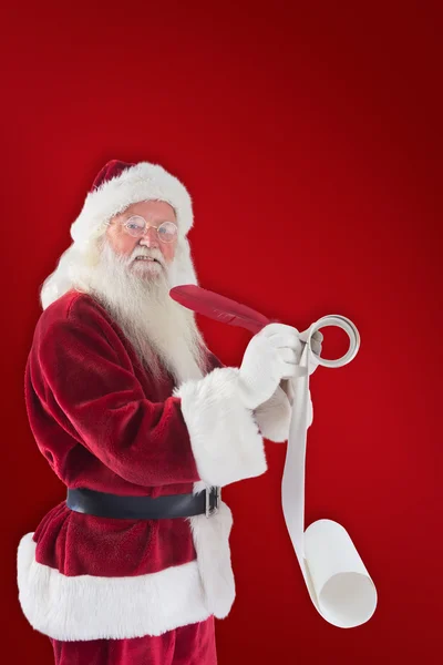 Weihnachtsmann schreibt seine Liste — Stockfoto