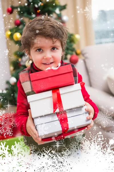 Festive little boy smilin — Stock Photo, Image