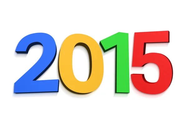 2015 in colourful letters — Stock Photo, Image