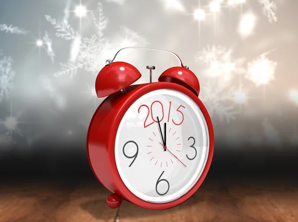 2015 yılında kırmızı çalar saat — Stok fotoğraf