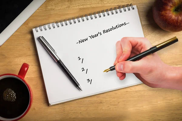 Imagen compuesta de resoluciones de año nuevo —  Fotos de Stock