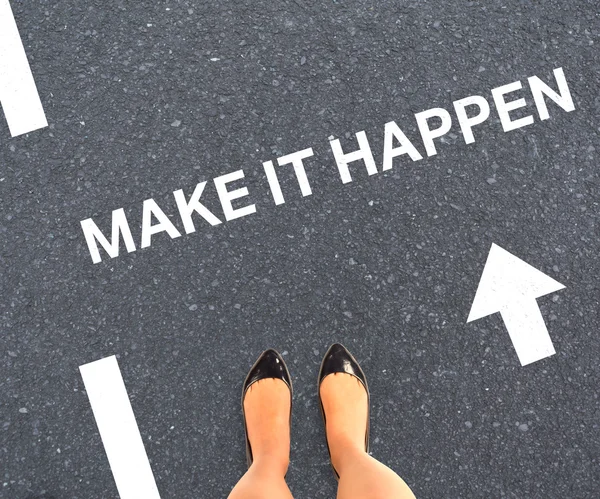 Composite image of businesswomans feet — Stock Photo, Image