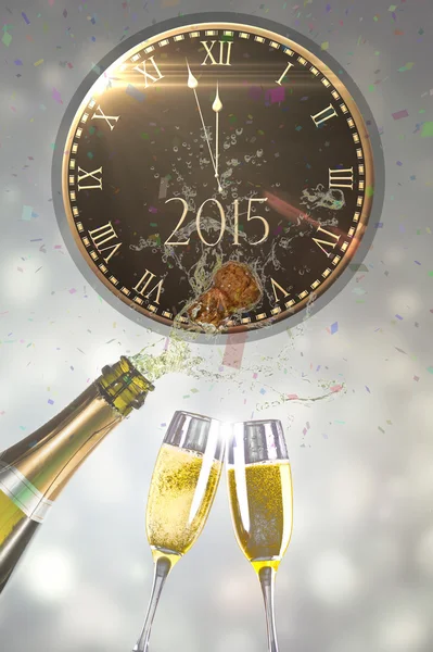 Champagne popping — Stock Photo, Image