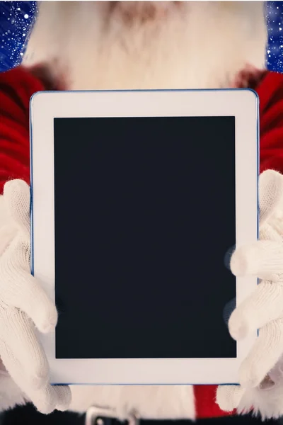 Babbo Natale presenta tablet PC — Foto Stock