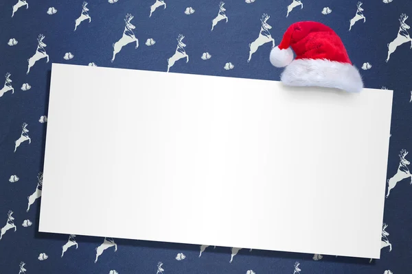 Sombrero de Santa en cartel — Foto de Stock