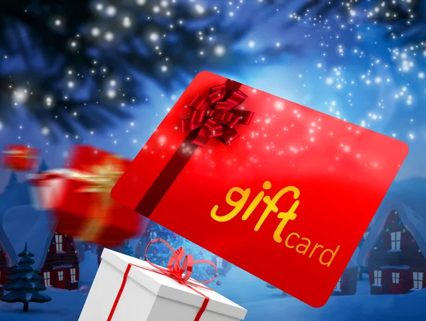 Red gift card — Stock Photo, Image