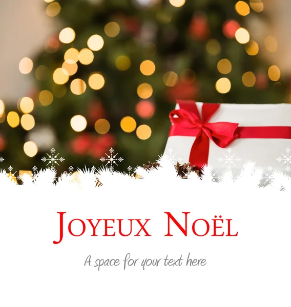 Composite image of joyeux noel — Stock Photo, Image