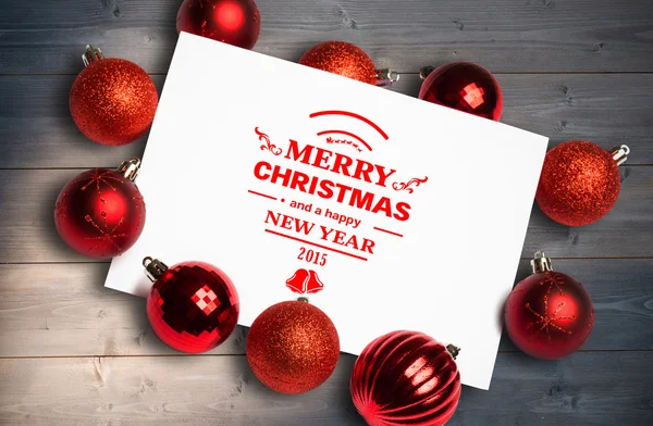 Verbundbild aus Banner und Logo, das frohe Weihnachten verspricht — Stockfoto