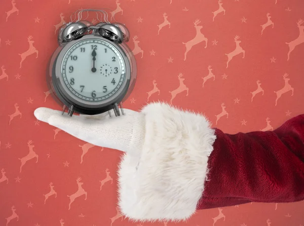 Santa Claus shows open hand — Stock Photo, Image