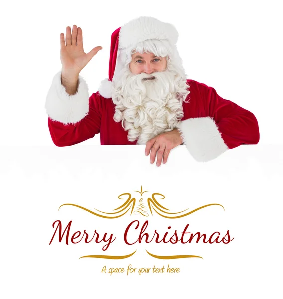 Portrait of santa claus waving — Stock Photo, Image