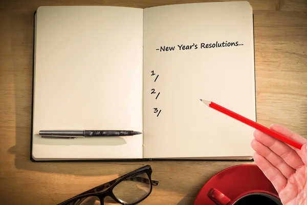 CImagen compuesta de resoluciones de año nuevo — Foto de Stock