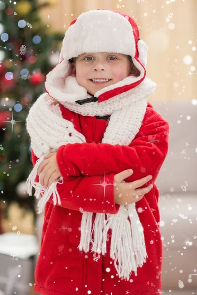 Festlig liten pojke ler — Stockfoto