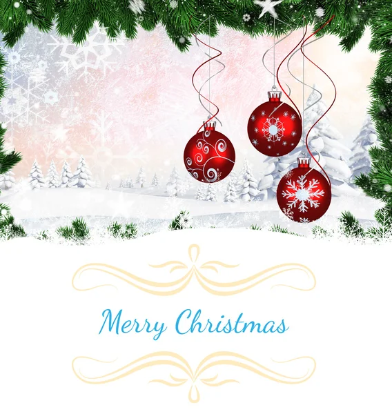 Composite image of christmas card — Stock Photo, Image