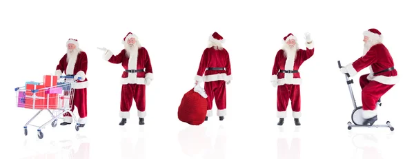 Set di diversi Babbi Natale — Foto Stock